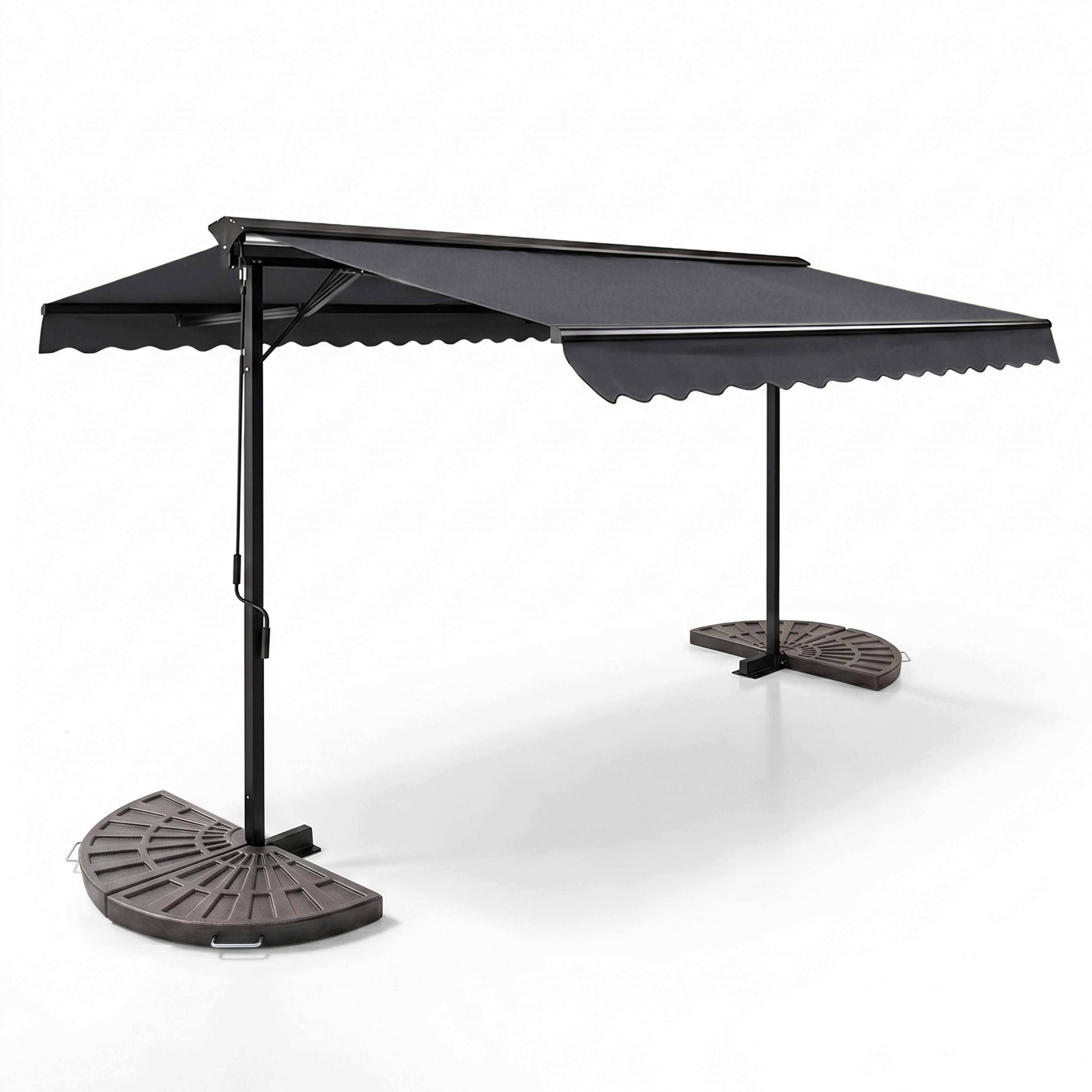 Oviala - Store double pente 3 x 4m et 4 dalles lestées anthracite Delgada - Oviala - Imagen 1