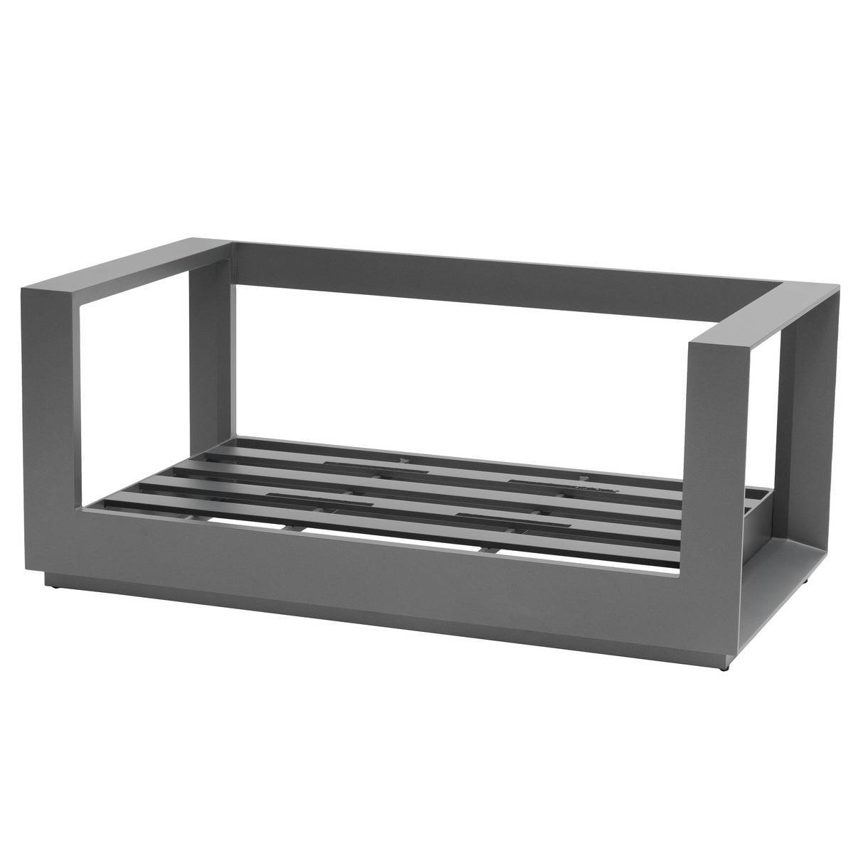 Hesperide - Canapé de jardin "Allure" 2 places graphite & gris zebrano en aluminium traité époxy - Hespéride - Imagen 3