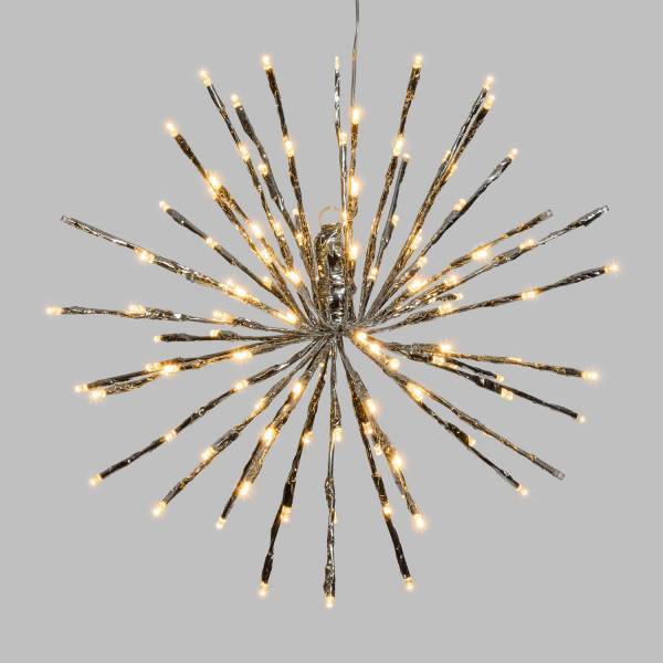 Lotti - Boule lumineuse à branche flash 40 CM 120 LED blanc chaud argentée Lotti - Imagen 1