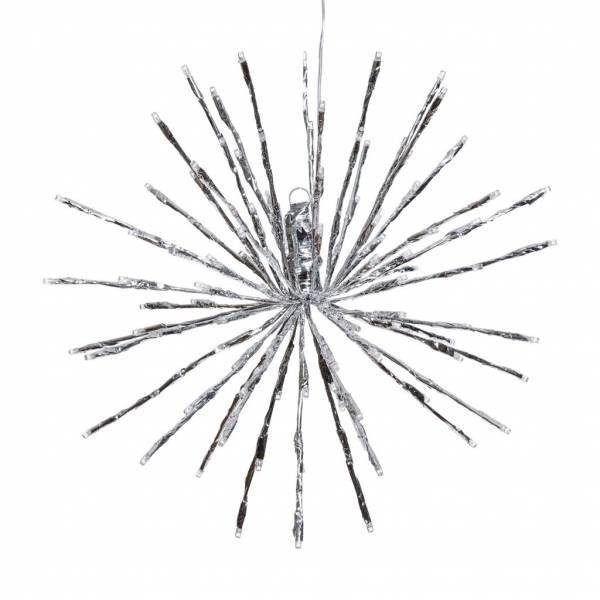 Lotti - Boule lumineuse à branche flash 40 CM 120 LED blanc chaud argentée Lotti - Imagen 6