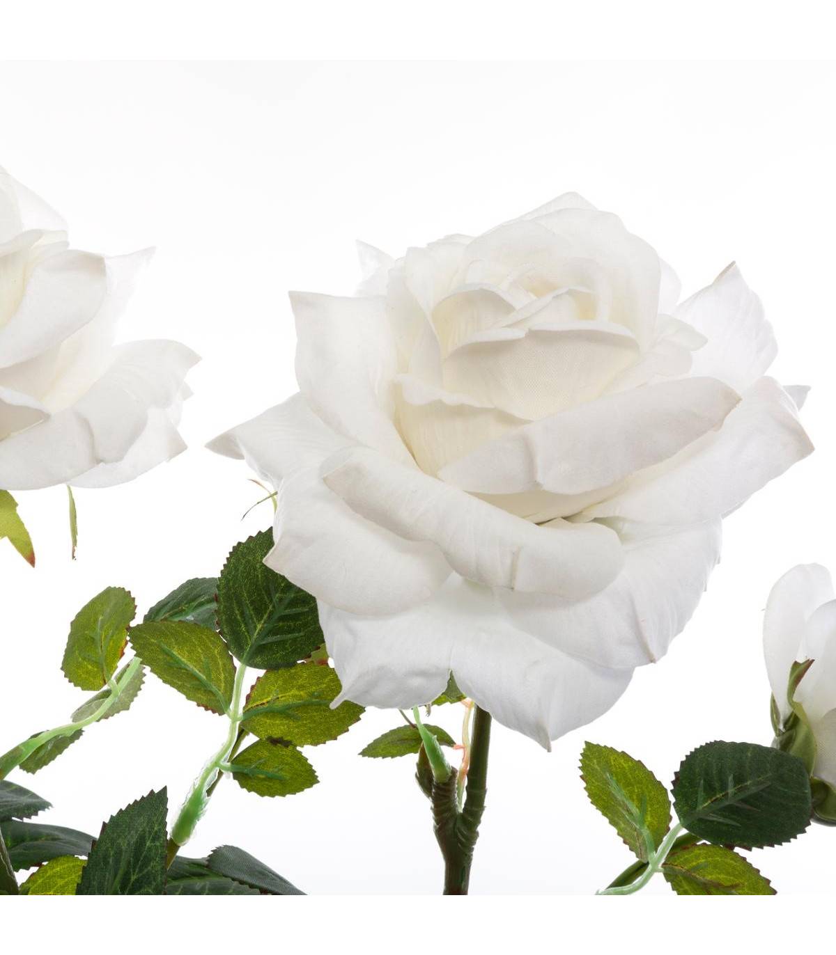 Plante artificielle Rosier velours en pot H 74 cm - Imagen 2