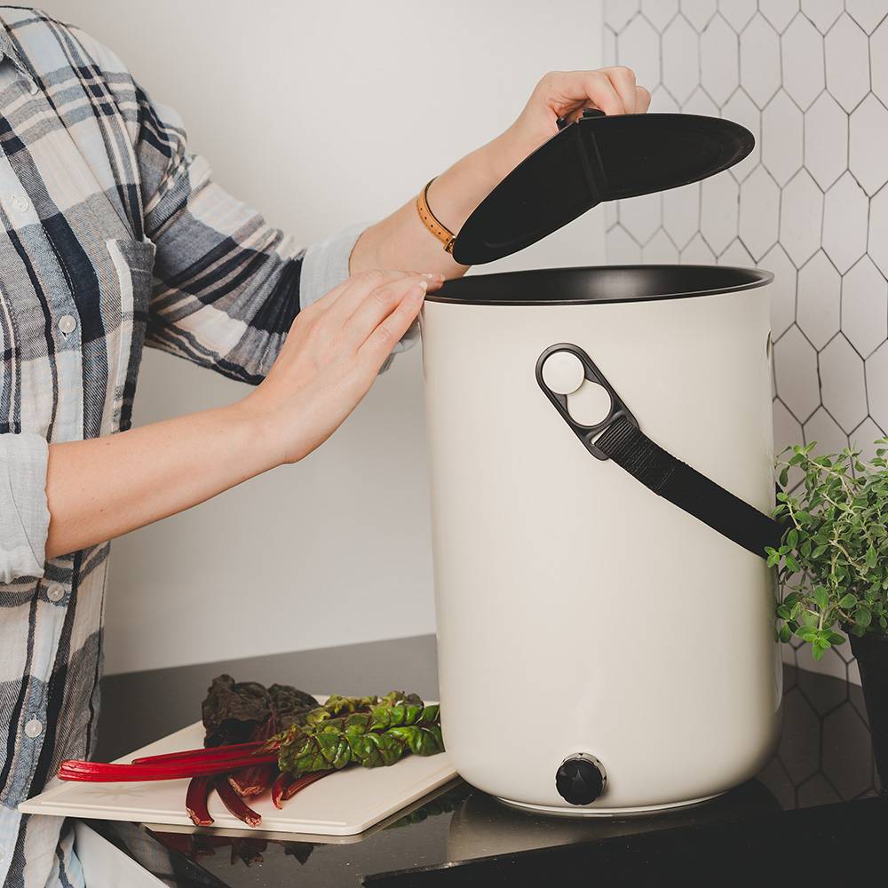 Composteur Bokashi en Plastique recyclé,beige, 9,6l+1 kg d'activateur - Imagen 3