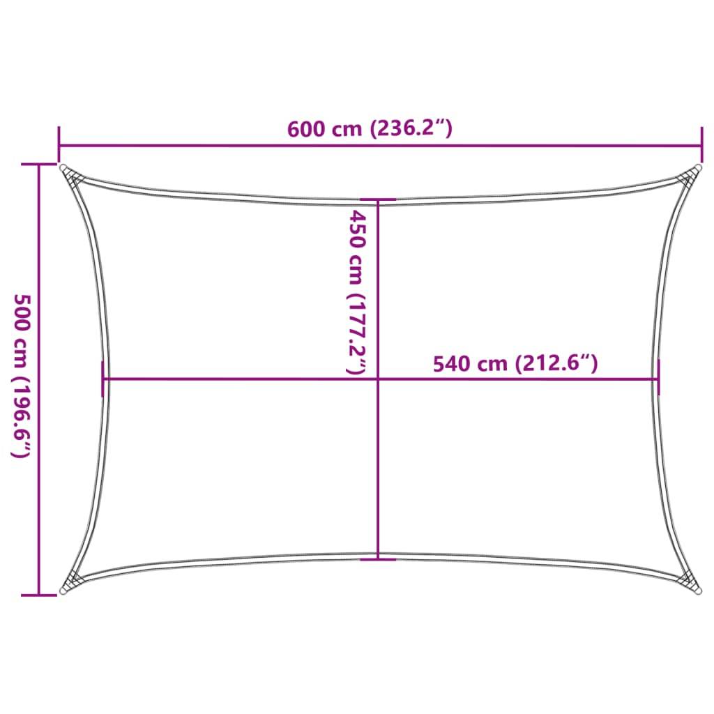 Maison Chic - Voile d'ombrage - Voile solaire 160 g/m² Crème 5x6 m PEHD - Meuble Pro - Imagen 10