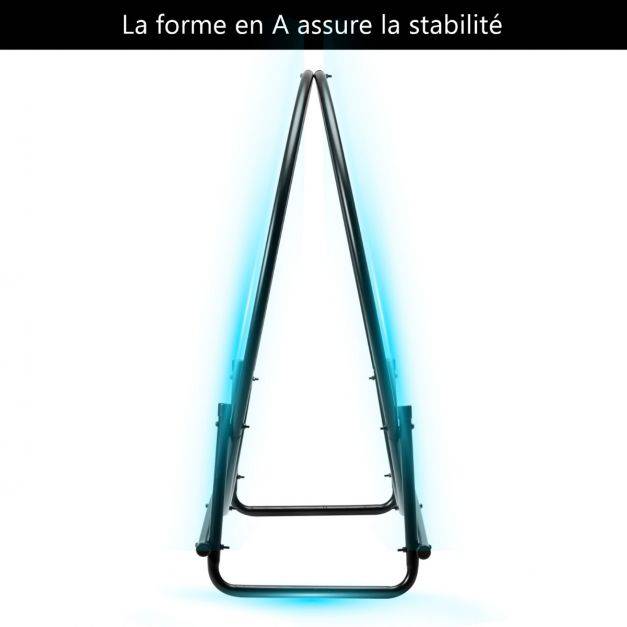 Helloshop26 - Porte-bûches rond pour bois de cheminée en acier 76,5 x 36 x 81,5cm structure en forme de a charge 50 kg intérieur/extérieur - Imagen 2