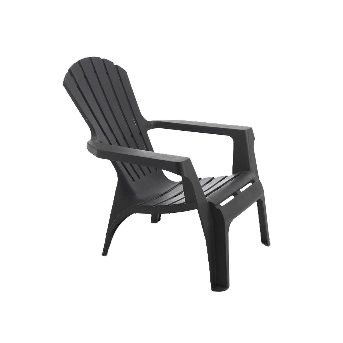 Wilsa Garden - Fauteuil Adirondack de Jardin en Résine Empilable Anthracite - Imagen 2