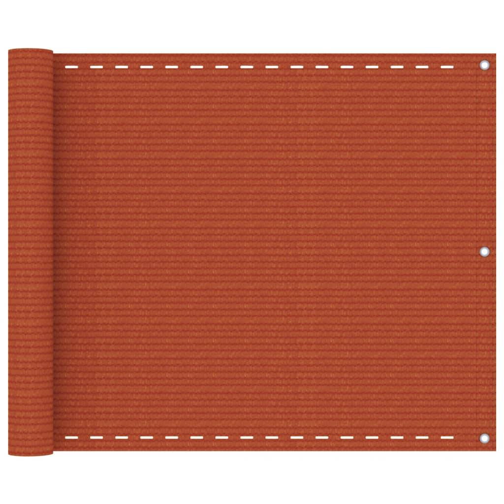 Helloshop26 - Écran de balcon brise pare vue protection confidentialité 75 x 600 cm PEHD orange - Imagen 1
