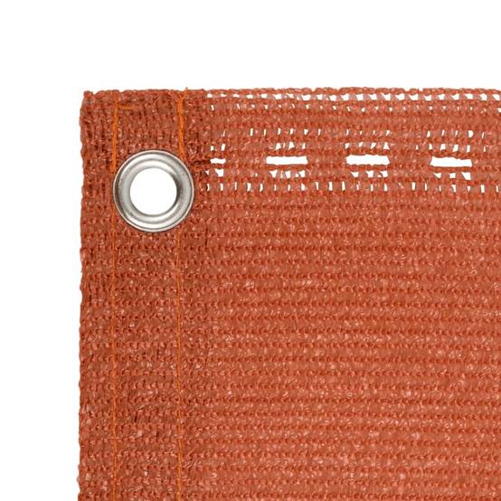 Helloshop26 - Écran de balcon brise pare vue protection confidentialité 75 x 600 cm PEHD orange - Imagen 3