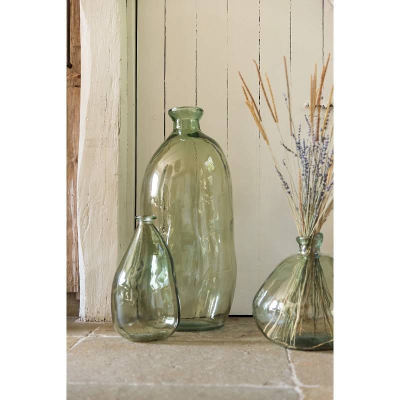 J-Line - Vase dame jeanne haut en verre vert 33x33x73 cm - J-Line - Image 4