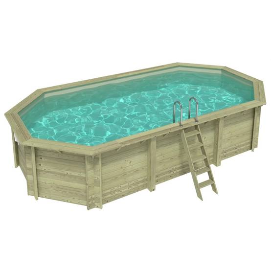 Altanka - Piscine hors sol en bois NEMO 7.3 x 3.97 - H.1.45 m, sable, fixations à visser - BAS7305OSPL3 - ALTANKA - Image 1