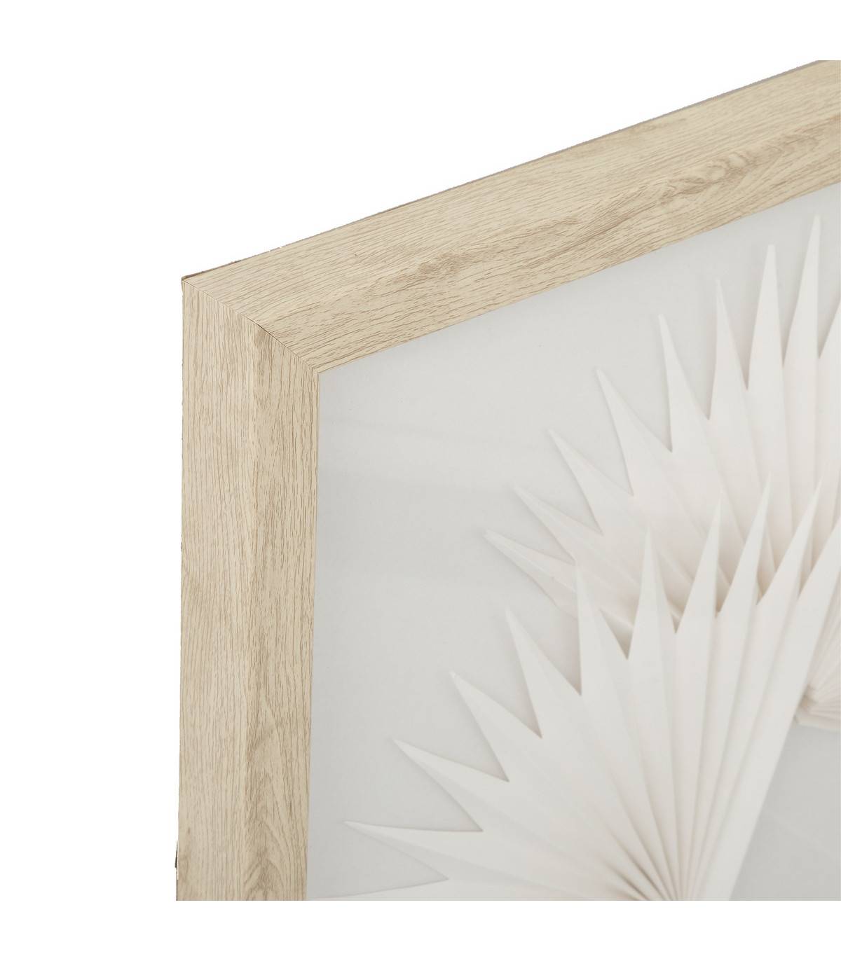 Déco murale Feuilles exotiques en bois et verre 40 x 40 cm - Imagen 2