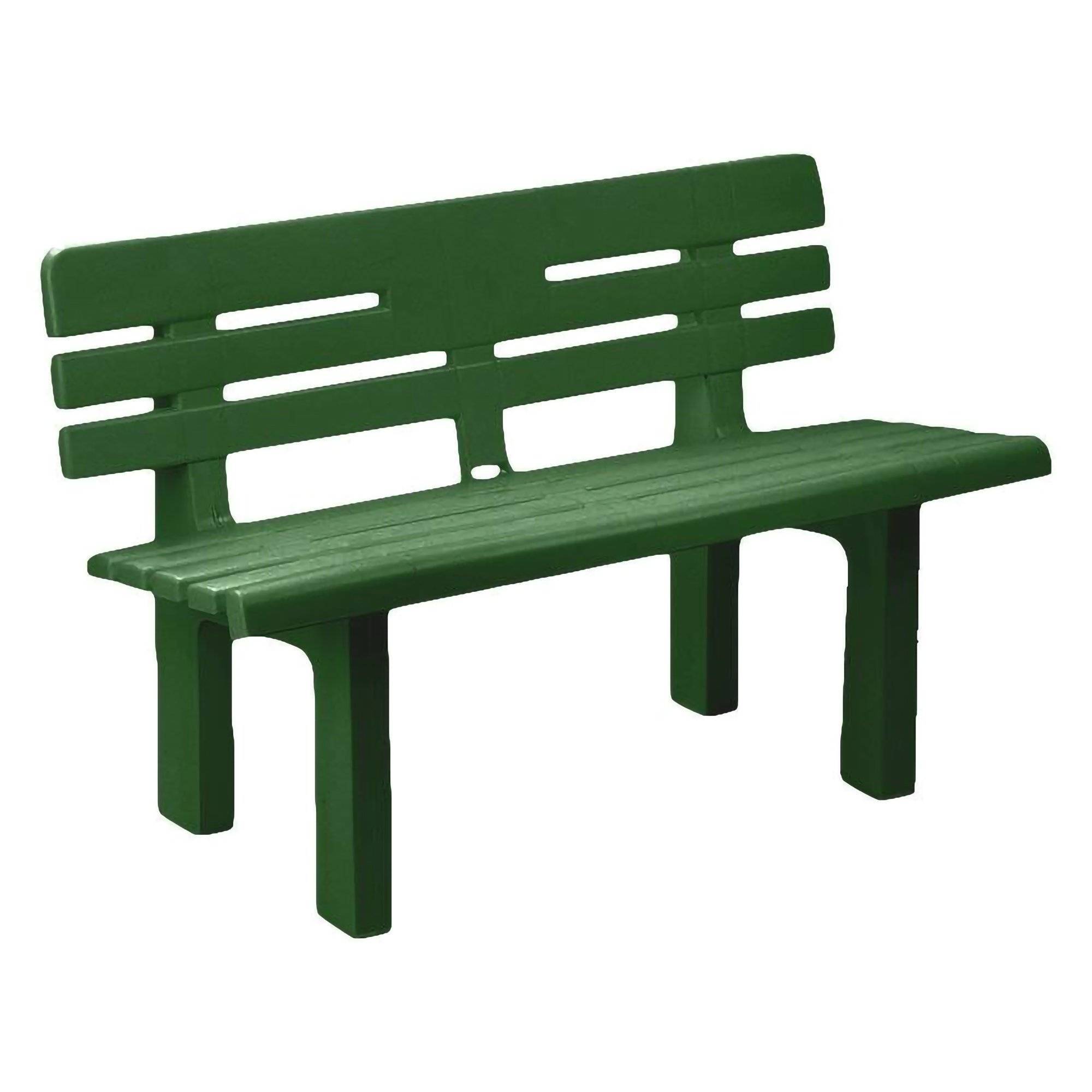 Dmora - Banc d'extérieur Marinella, Banc de jardin Monobloc, Banc d'extérieur, 100% Made in Italy, 110x52h71 cm, Vert - Dmora - Imagen 1