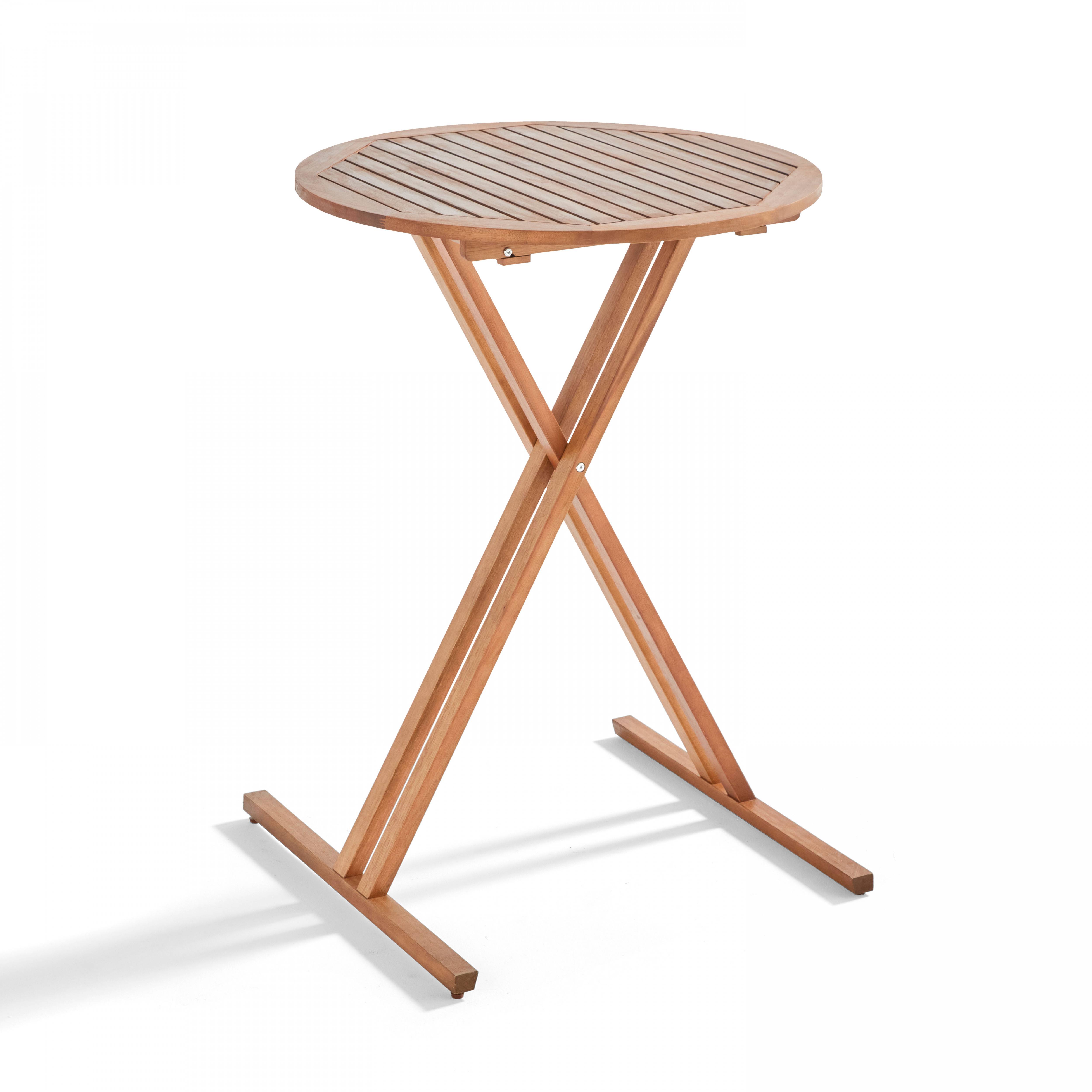 Oviala - Mange-debout pliant rond en bois d'eucalyptus Poya - Oviala - Imagen 1