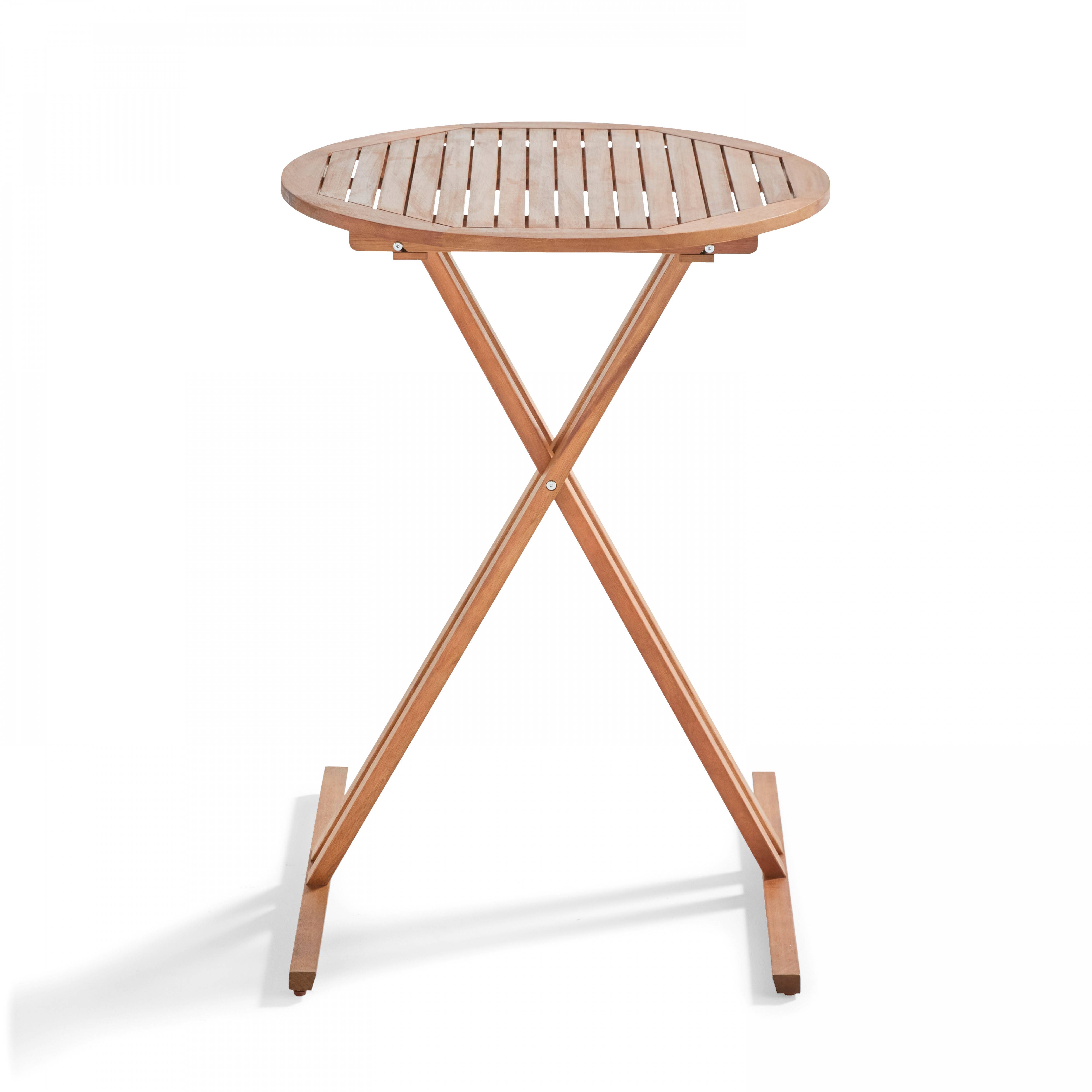Oviala - Mange-debout pliant rond en bois d'eucalyptus Poya - Oviala - Imagen 2