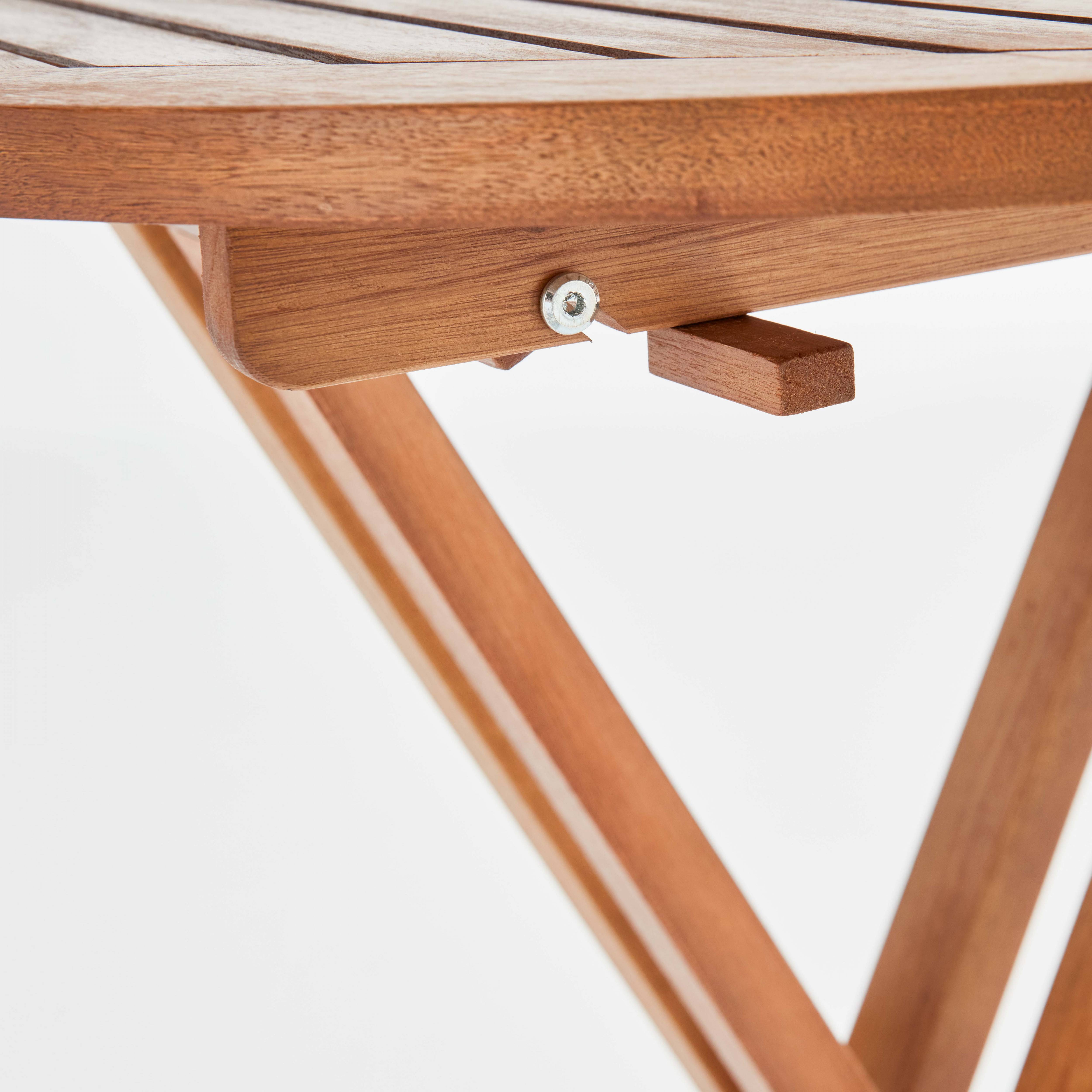Oviala - Mange-debout pliant rond en bois d'eucalyptus Poya - Oviala - Imagen 6