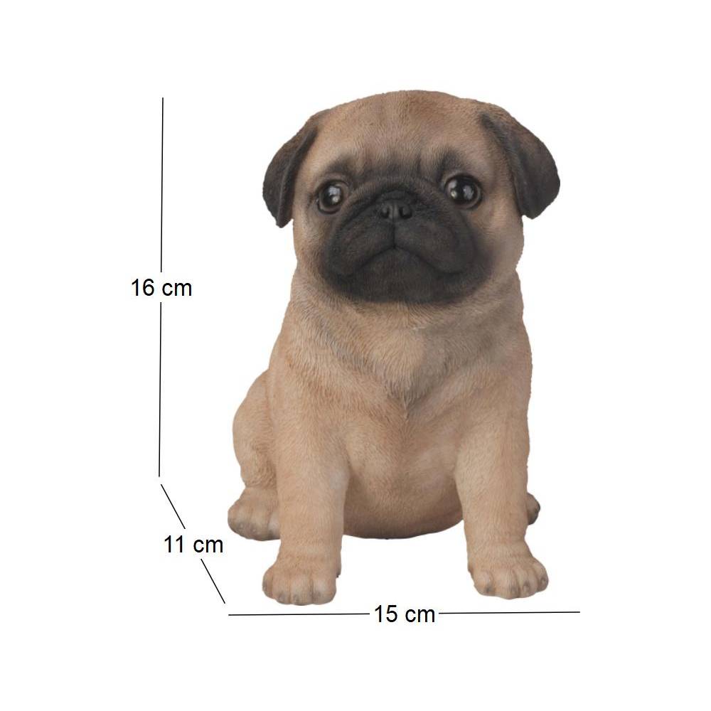 Vivid Arts - Chiot carlin en résine 16 cm Vivid Arts - Imagen 2