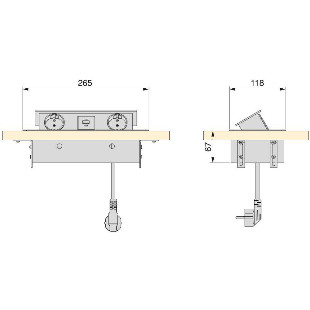 Emuca - Multiconnecteur pour bureau Atom 26 Lite - Image 3