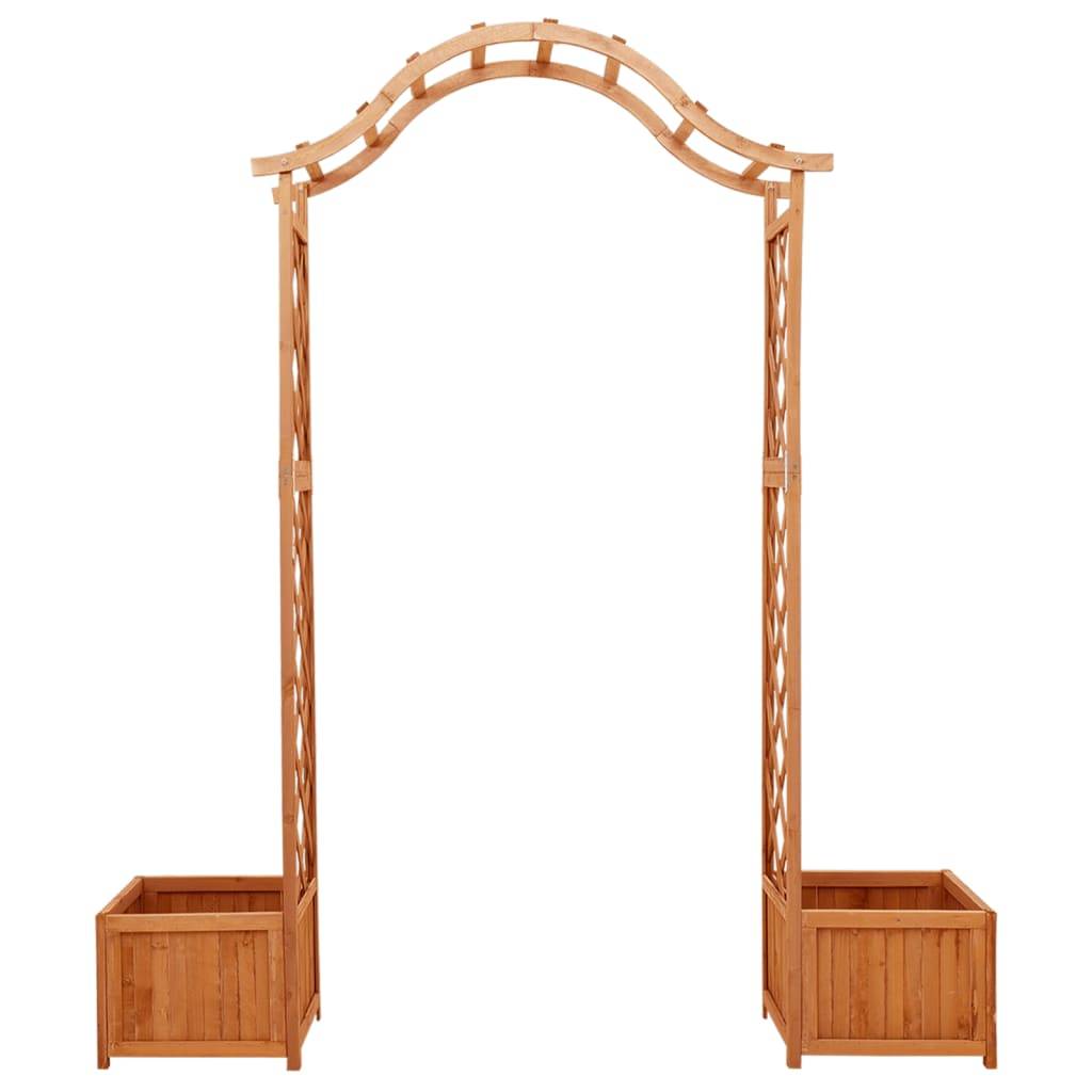 Pergola de jardin, arche de jardin avec jardinière Bois pin massif - Image 1