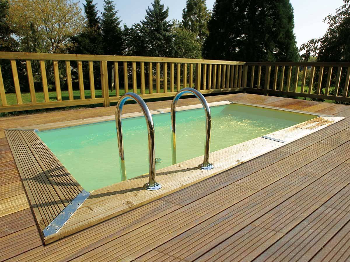 Ubbink - Piscine bois Linéa UrbanPool 4,50 x 2,50 x 1,40 m - Liner beige - Ubbink - Imagen 2