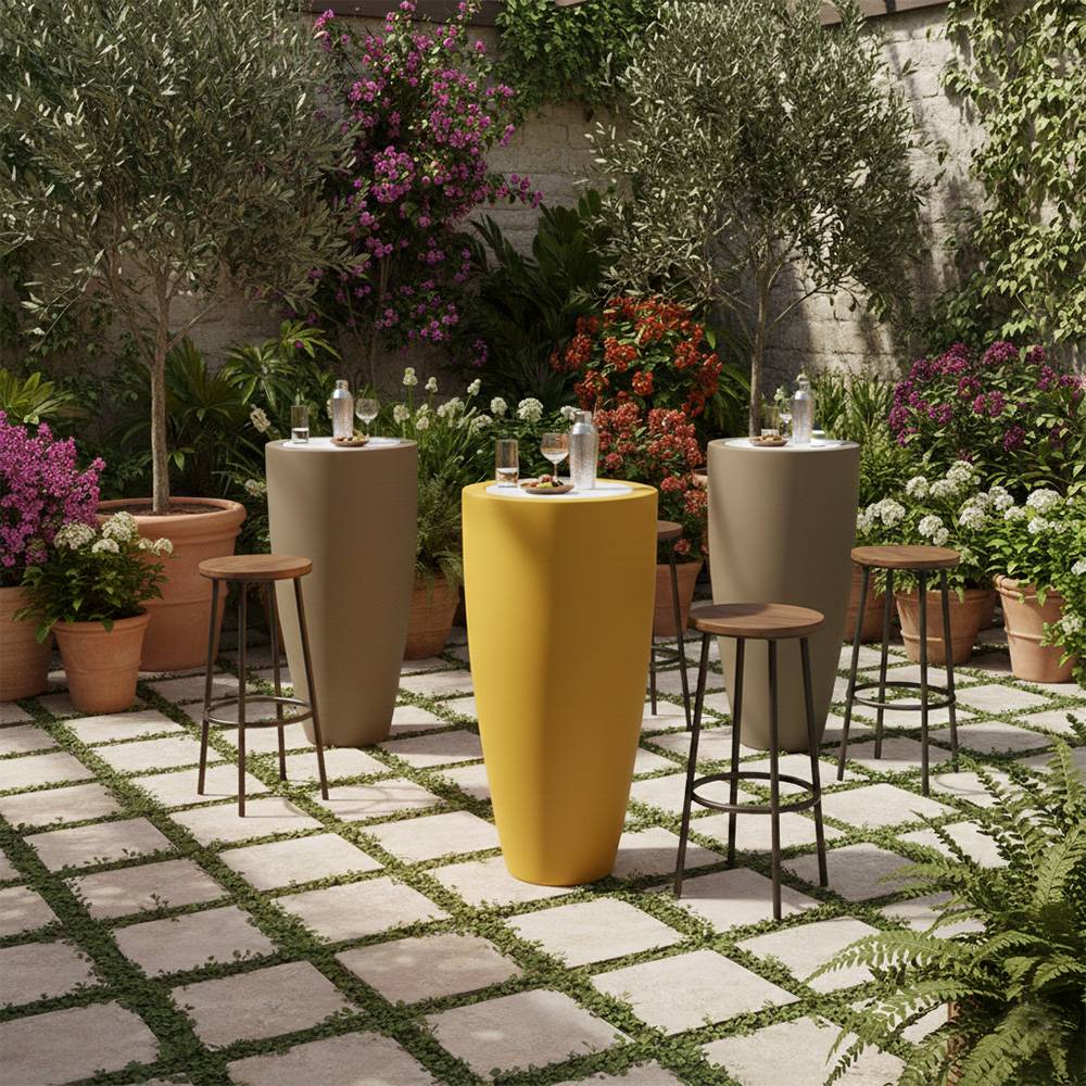 Pot conique 3-en-1 : jardinière, mange-debout et bac à glaçons - plast'up rotomoulage - Imagen 4