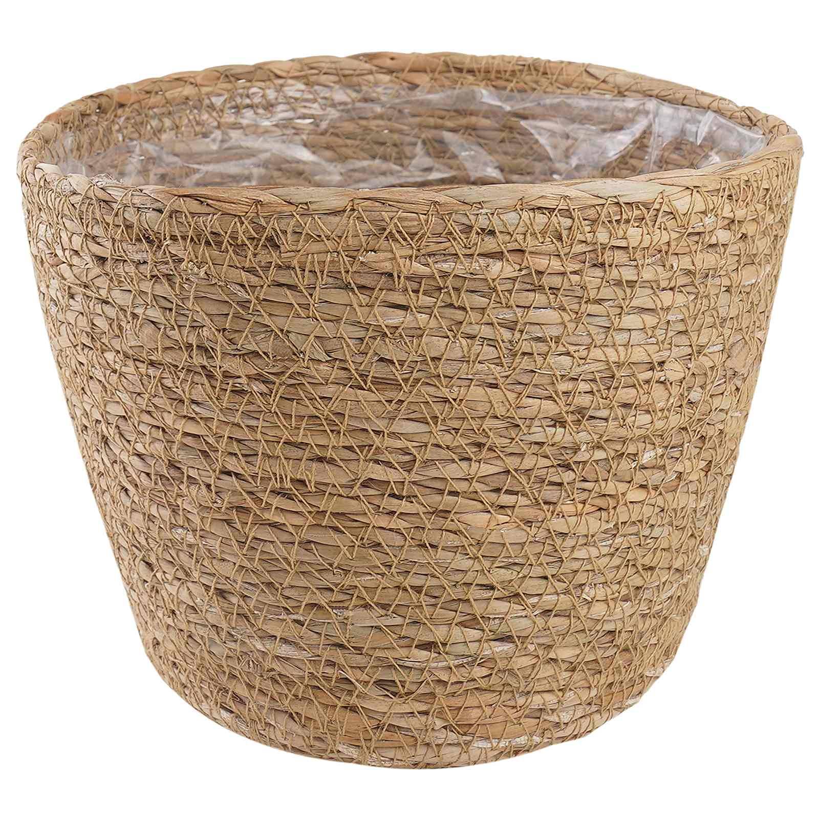 Paniers à plantes herbe de mer naturel 26 x 26 x 19 cm, Poids:0.81kg - PANGIVO - Image 3