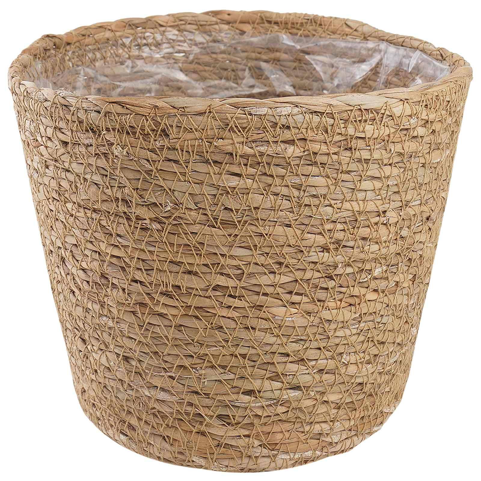 Paniers à plantes herbe de mer naturel 26 x 26 x 19 cm, Poids:0.81kg - PANGIVO - Image 2