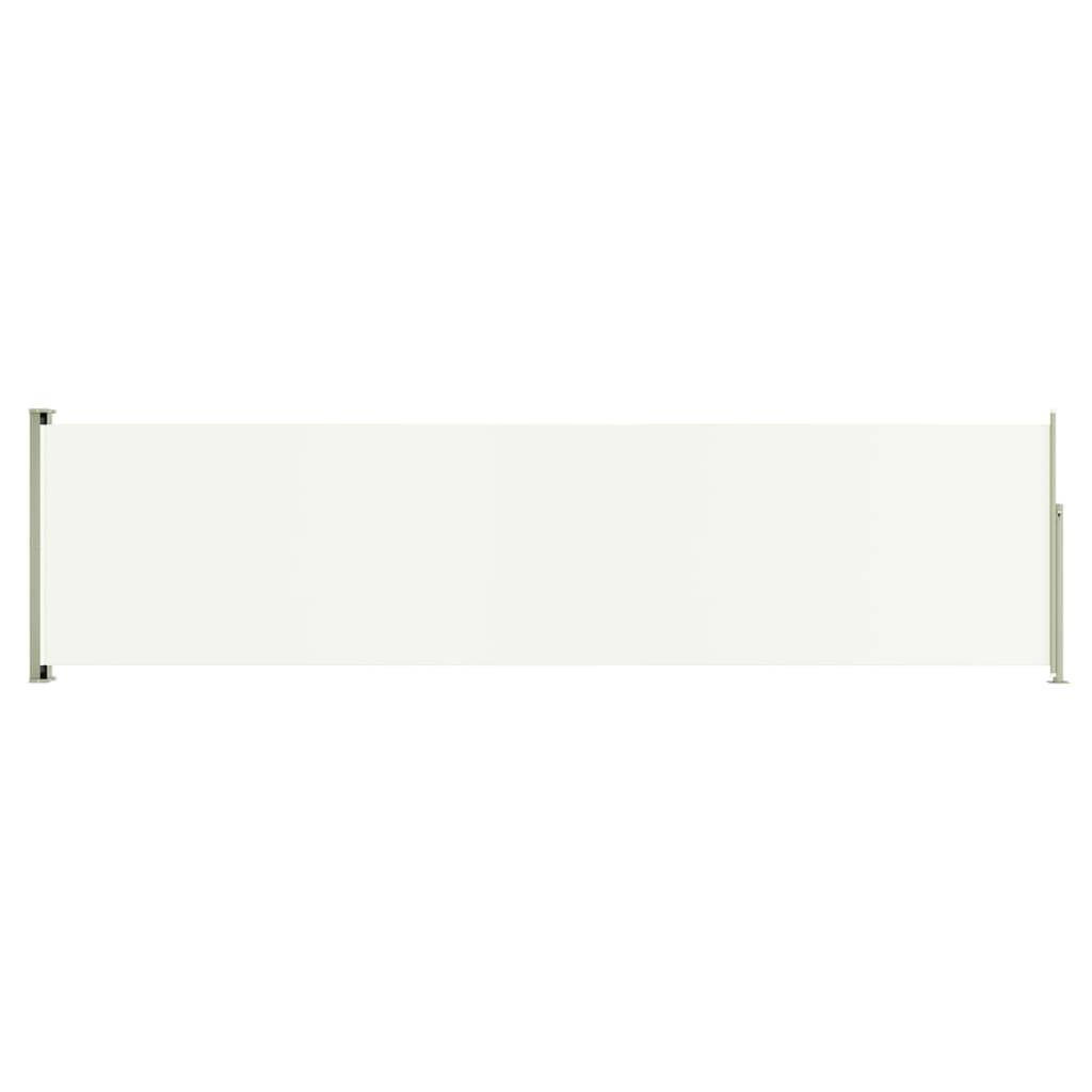 Helloshop26 - Auvent paravent store brise-vue latéral rétractable de patio jardin terrasse balcon protection visuelle écran 160 x 600 cm crème - Imagen 1