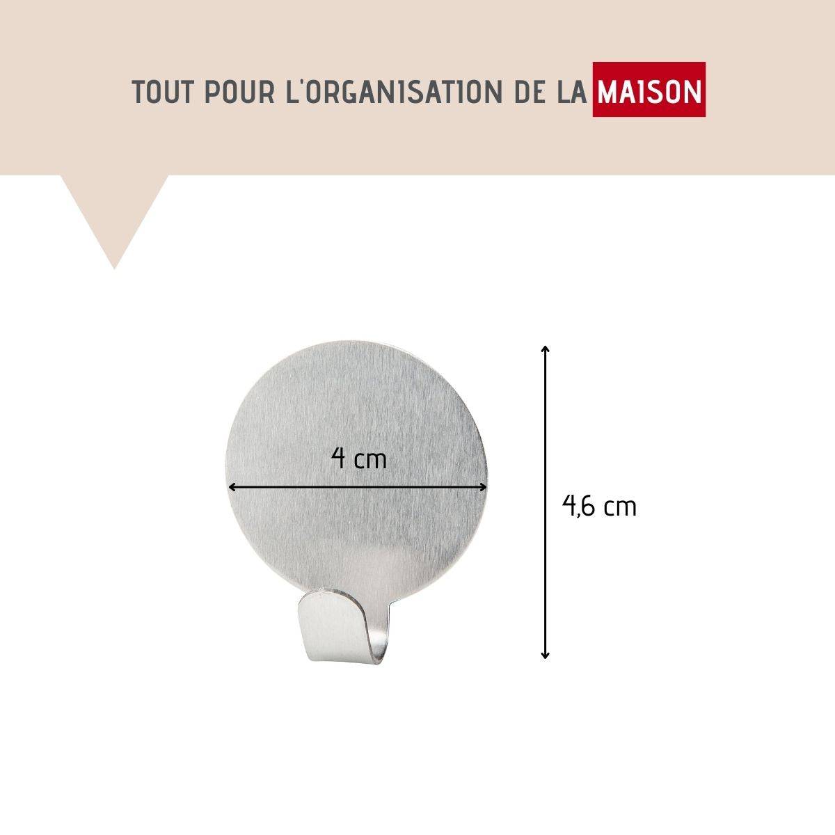 Lot de 4 crochets adhésifs muraux Fackelmann Tecno - Image 3