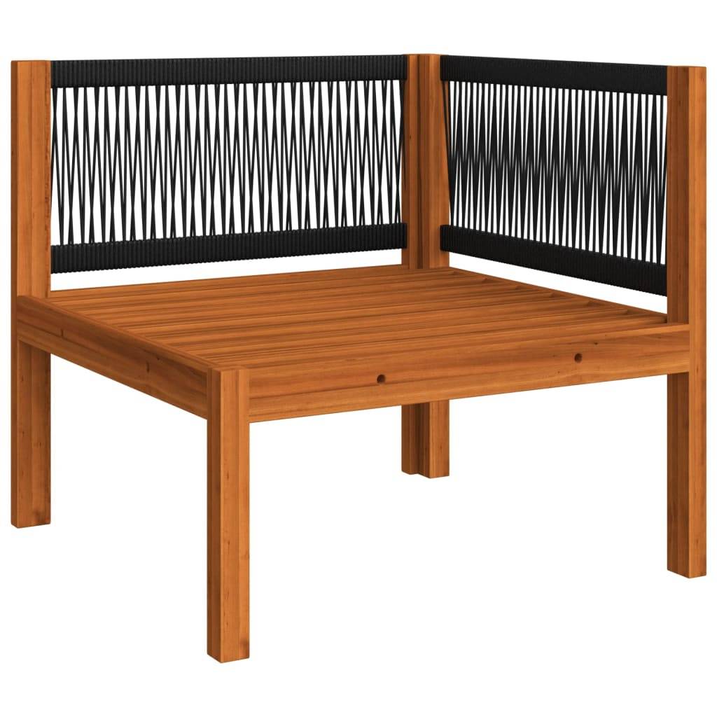 Helloshop26 - Salon de jardin meuble d'extérieur ensemble de mobilier 12 pièces avec coussins crème bois d'acacia solide - Imagen 4