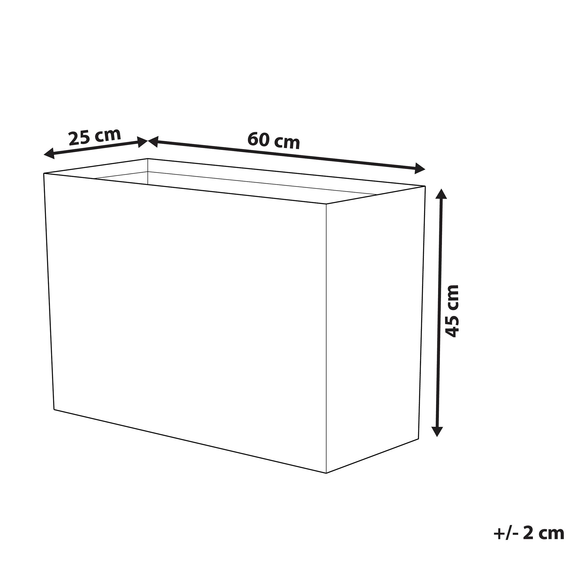 Beliani - Haut Cache-Pot Beige Rectangulaire 25 x 60 x 45 cm Bac à Fleurs en Pierre et Polyrésine au Design Moderne Idéal pour Extérieur et Intérieur Beliani - Imagen 3