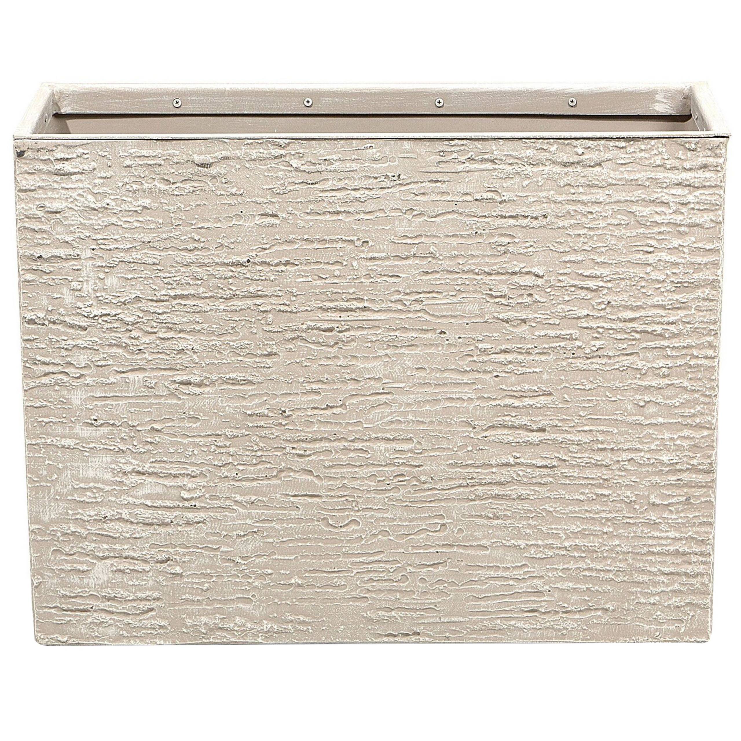 Beliani - Haut Cache-Pot Beige Rectangulaire 25 x 60 x 45 cm Bac à Fleurs en Pierre et Polyrésine au Design Moderne Idéal pour Extérieur et Intérieur Beliani - Imagen 1