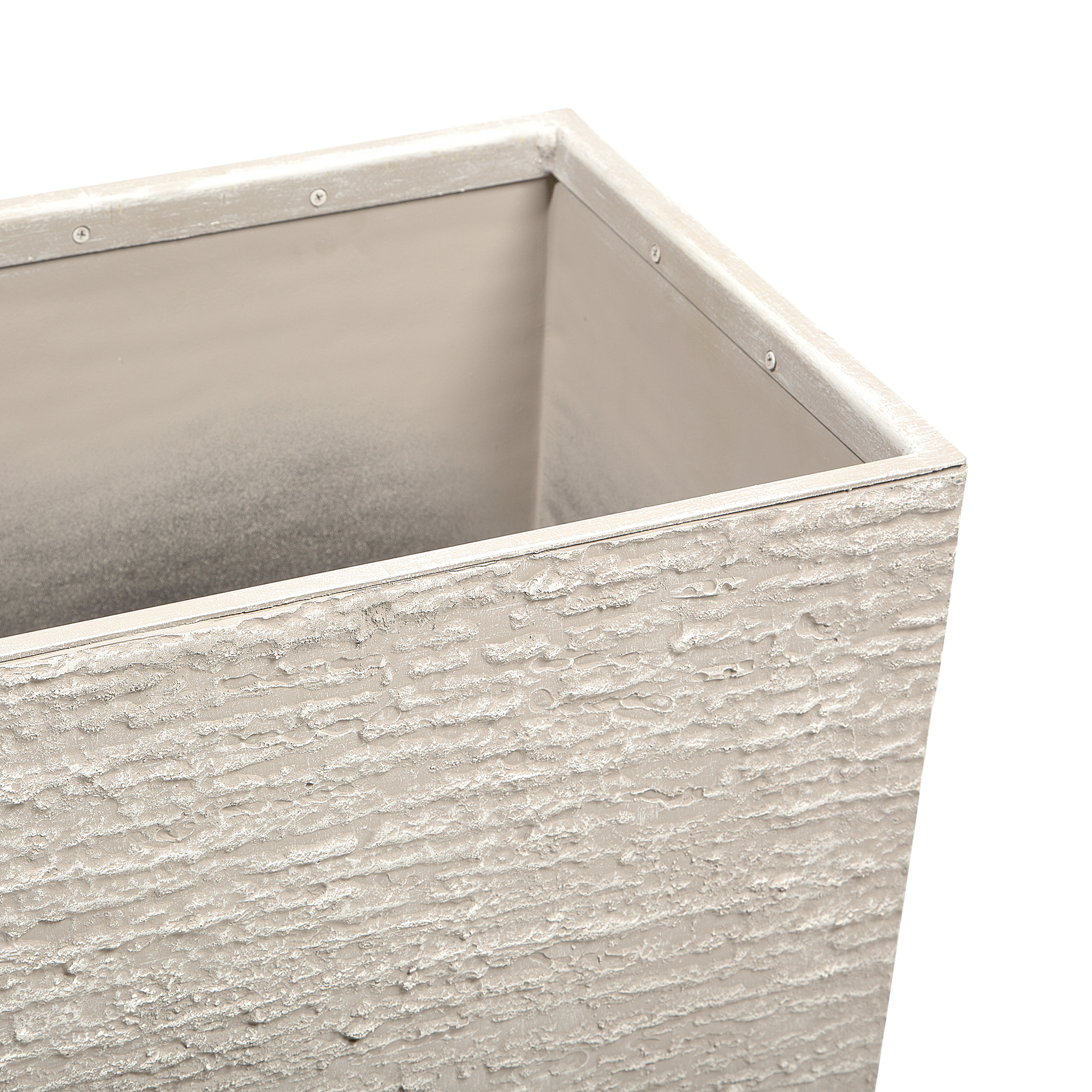 Beliani - Haut Cache-Pot Beige Rectangulaire 25 x 60 x 45 cm Bac à Fleurs en Pierre et Polyrésine au Design Moderne Idéal pour Extérieur et Intérieur Beliani - Imagen 6