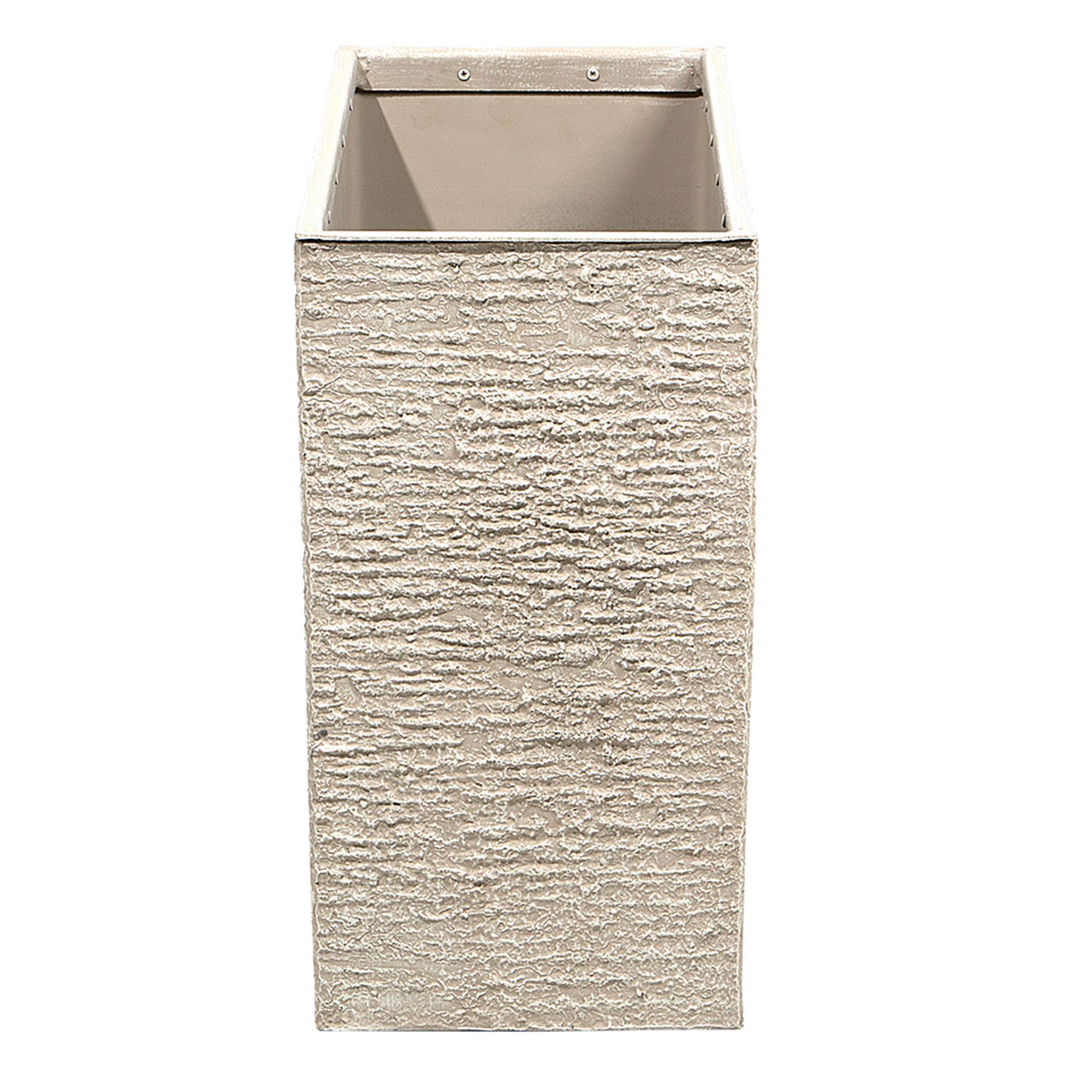 Beliani - Haut Cache-Pot Beige Rectangulaire 25 x 60 x 45 cm Bac à Fleurs en Pierre et Polyrésine au Design Moderne Idéal pour Extérieur et Intérieur Beliani - Imagen 5