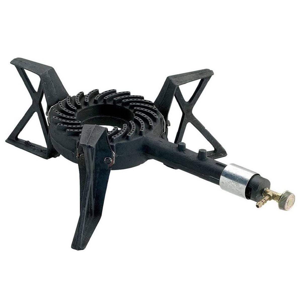 Rechaud gaz fonte véritable 7.5 kW 3 pieds Traiteur Réchaud portable Gaz Butane ou Propane Puissance réglable - Imagen 5