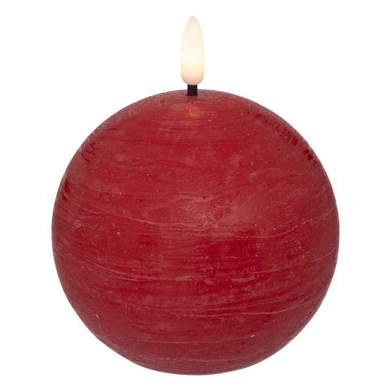Atmosphera - Bougie boule LED Molia D.10cm rouge - Atmosphera Créateur d'intérieur - Image 3