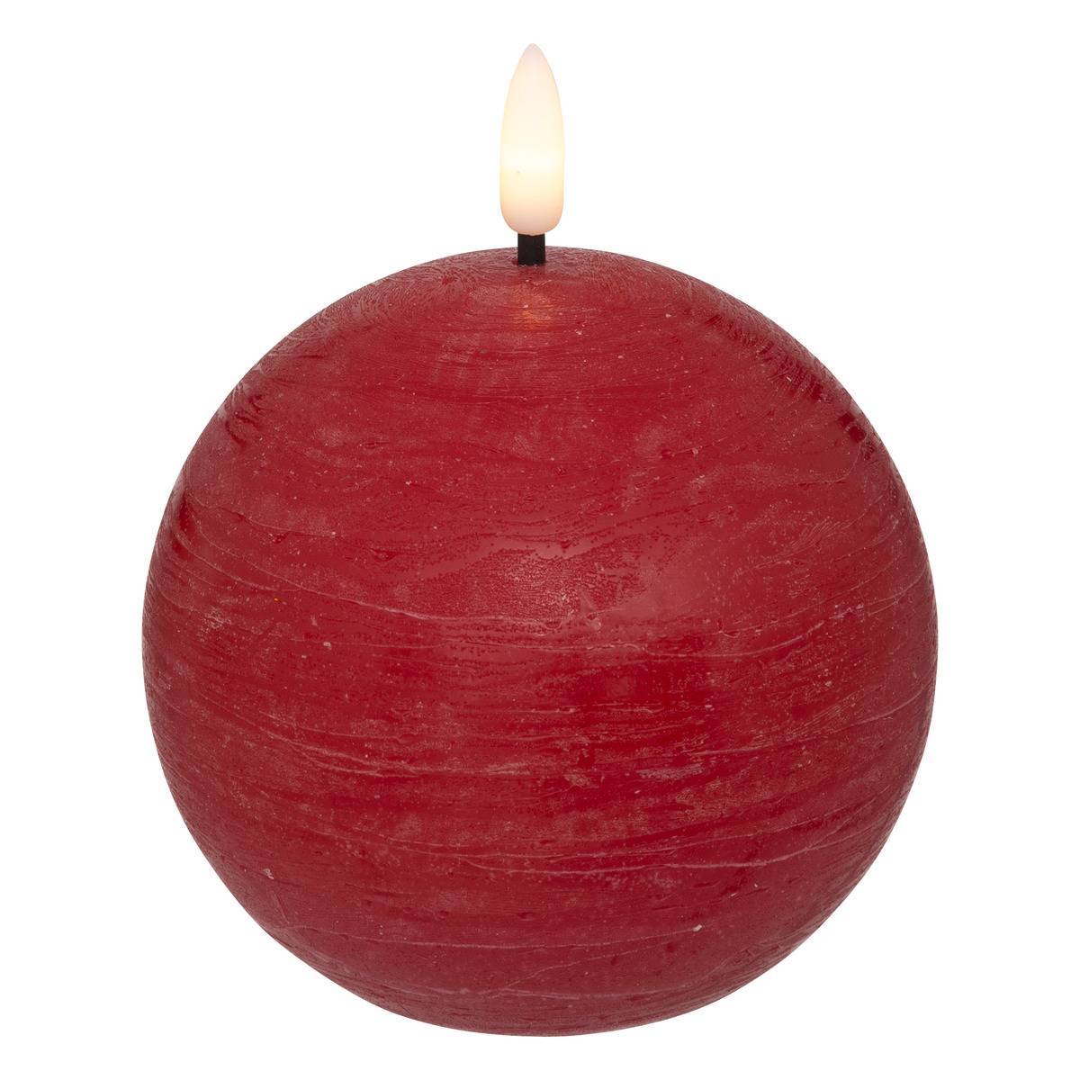 Atmosphera - Bougie boule LED Molia D.10cm rouge - Atmosphera Créateur d'intérieur - Image 3
