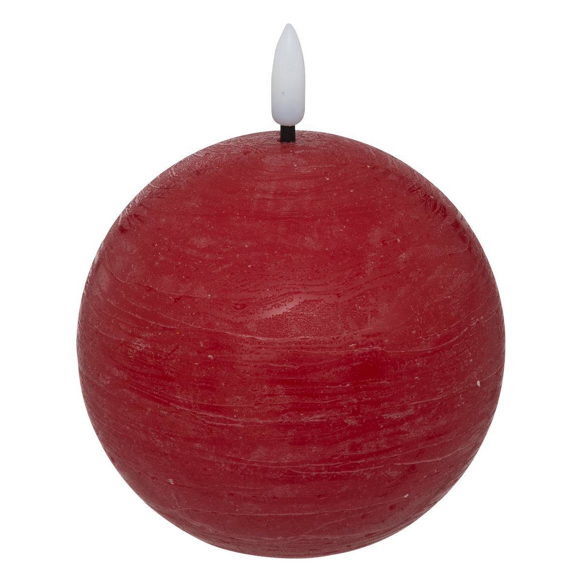 Atmosphera - Bougie boule LED Molia D.10cm rouge - Atmosphera Créateur d'intérieur