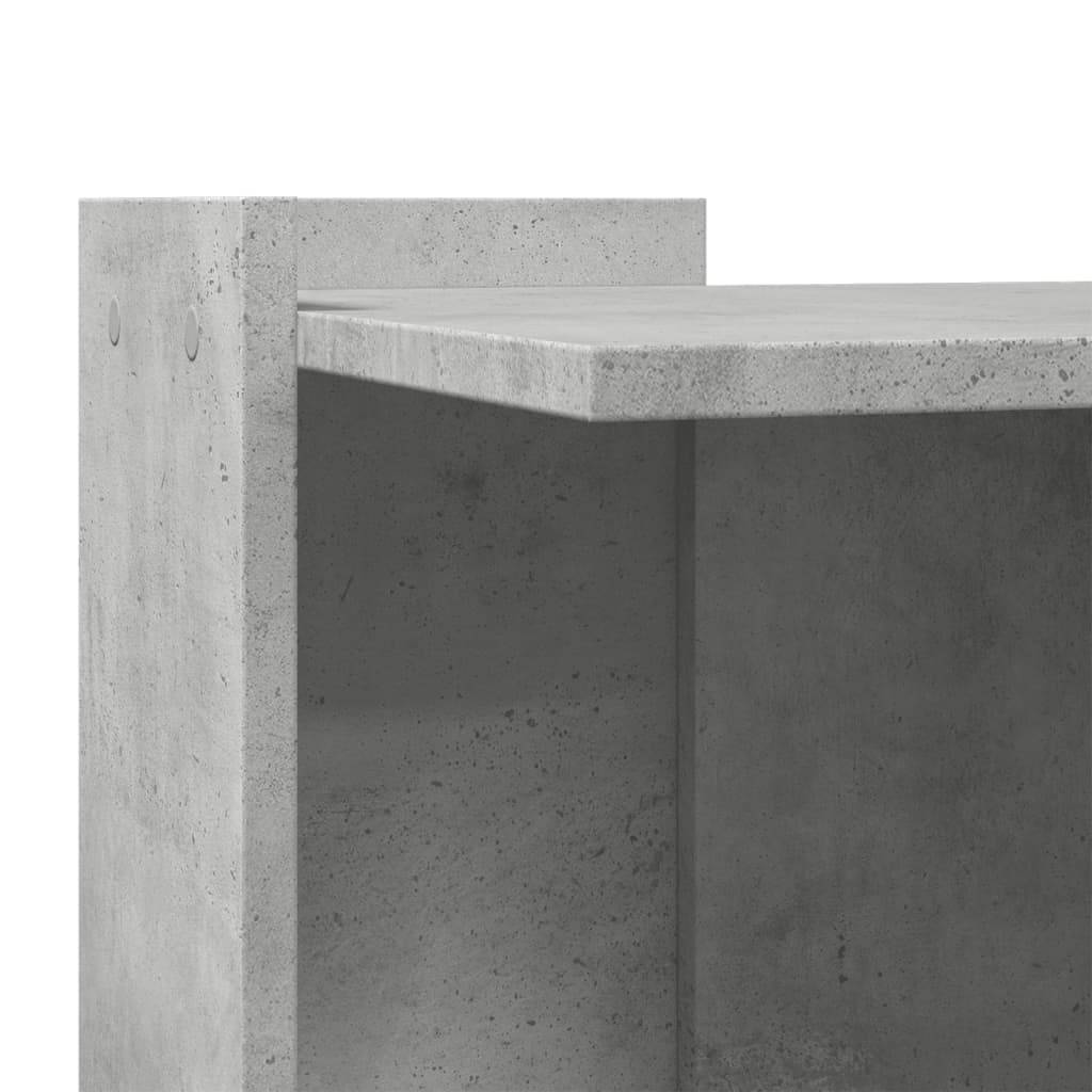 Lit pour chat - Meuble de bac à litière pour chat gris béton bois d'ingénierie-JU133 - Image 7