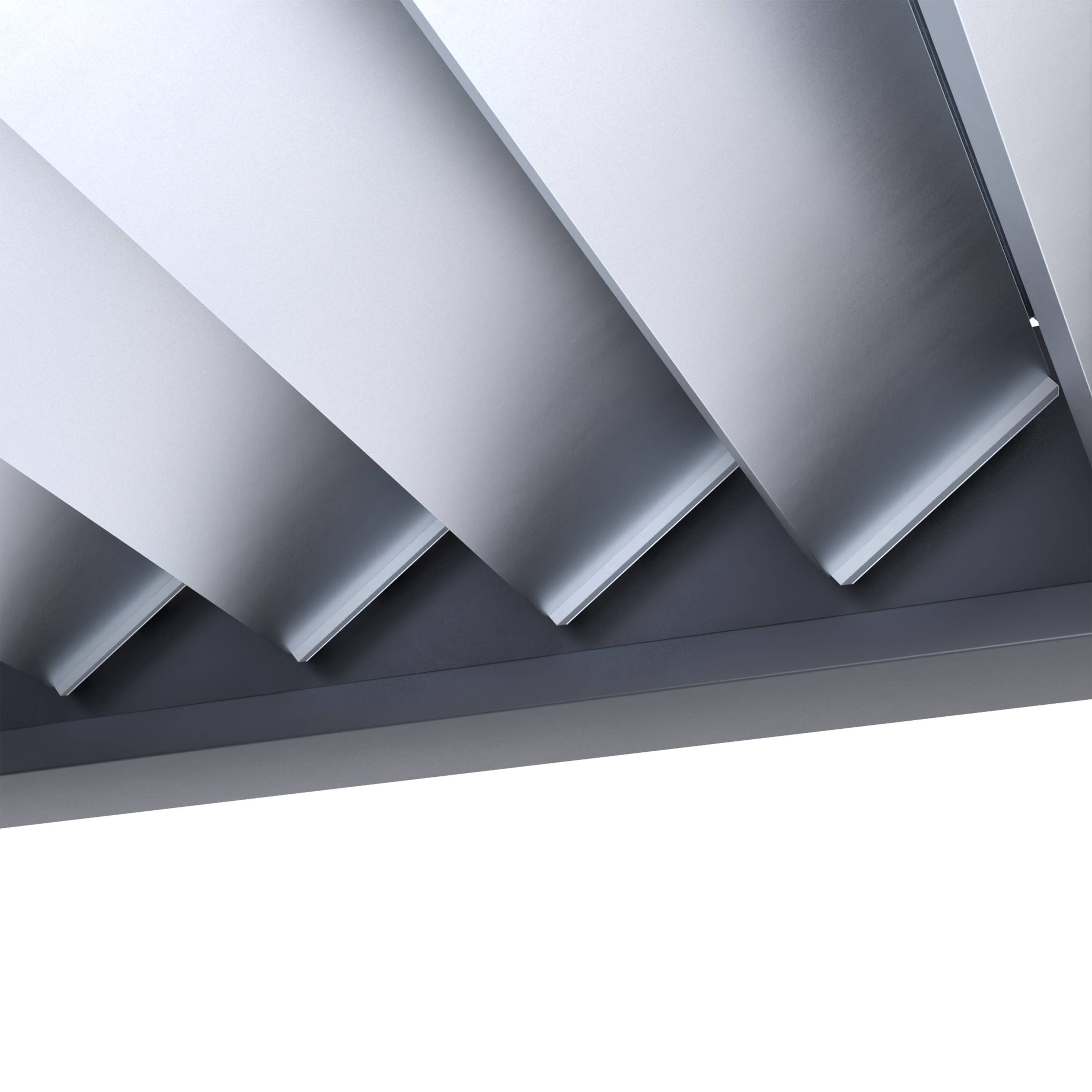 Pergola Bioclimatique Aluminium Adossée 19m² - 3,6x5,3 - Deux Stores Inclus  - Anthracite - 34 lames en Aluminium a 120 degrés - Image 5
