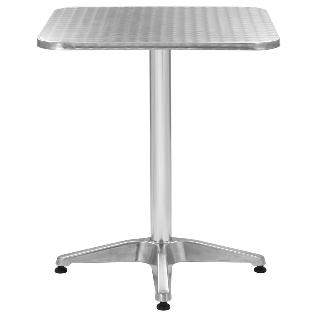 Table de jardin aluminium argenté 60 x 60 x 70 cm - PANGIVO - Image 2