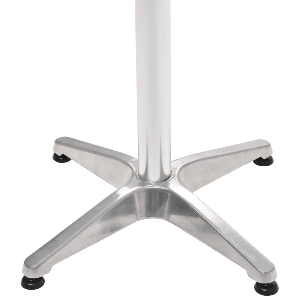 Table de jardin aluminium argenté 60 x 60 x 70 cm - PANGIVO - Image 3