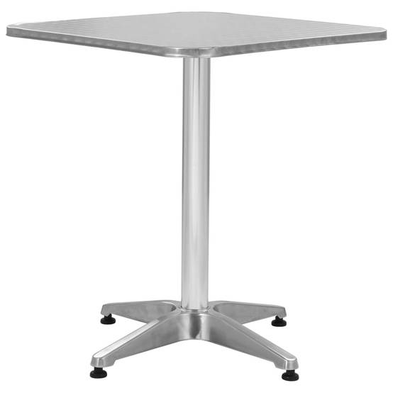 Table de jardin aluminium argenté 60 x 60 x 70 cm - PANGIVO - Image 1