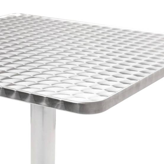 Table de jardin aluminium argenté 60 x 60 x 70 cm - PANGIVO - Image 4