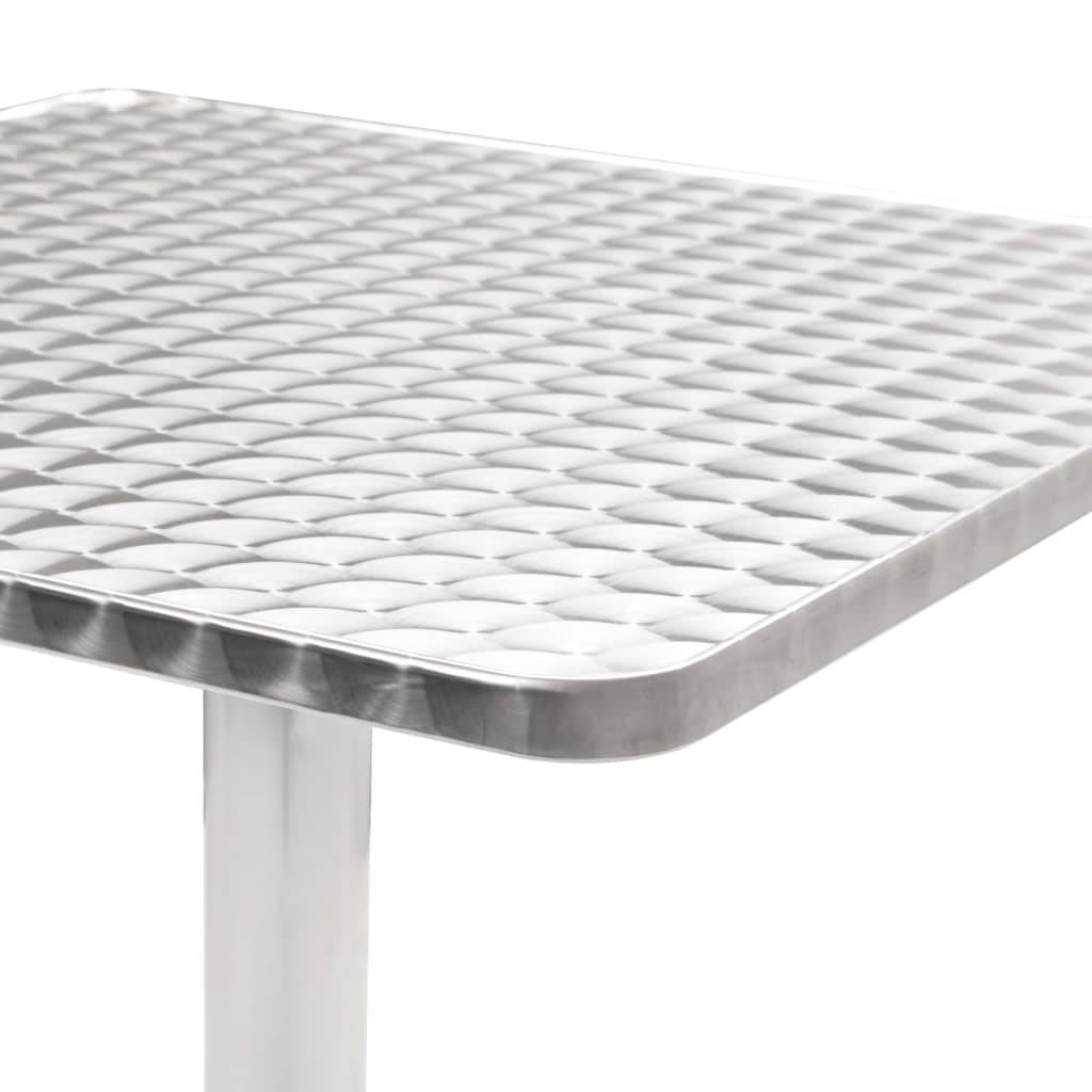 Table de jardin aluminium argenté 60 x 60 x 70 cm - PANGIVO - Image 4