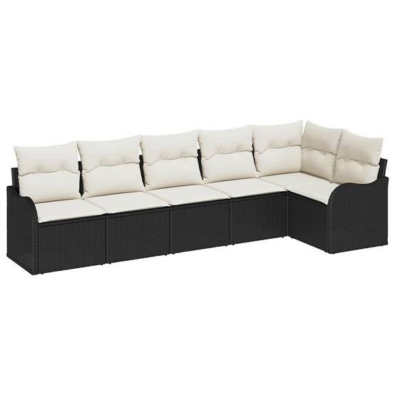 ComfortXL - Salon de Jardin 6 Places en Poly Rotin Tressé Modulable pour Terrasse Noir – ComfortXL Outdoor Living - Image 2