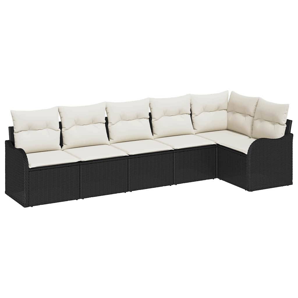 ComfortXL - Salon de Jardin 6 Places en Poly Rotin Tressé Modulable pour Terrasse Noir – ComfortXL Outdoor Living - Image 2