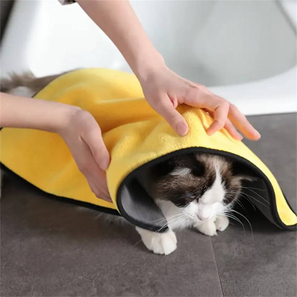 Serviette hyper absorbante pour sécher rapidement le pelage de votre chien