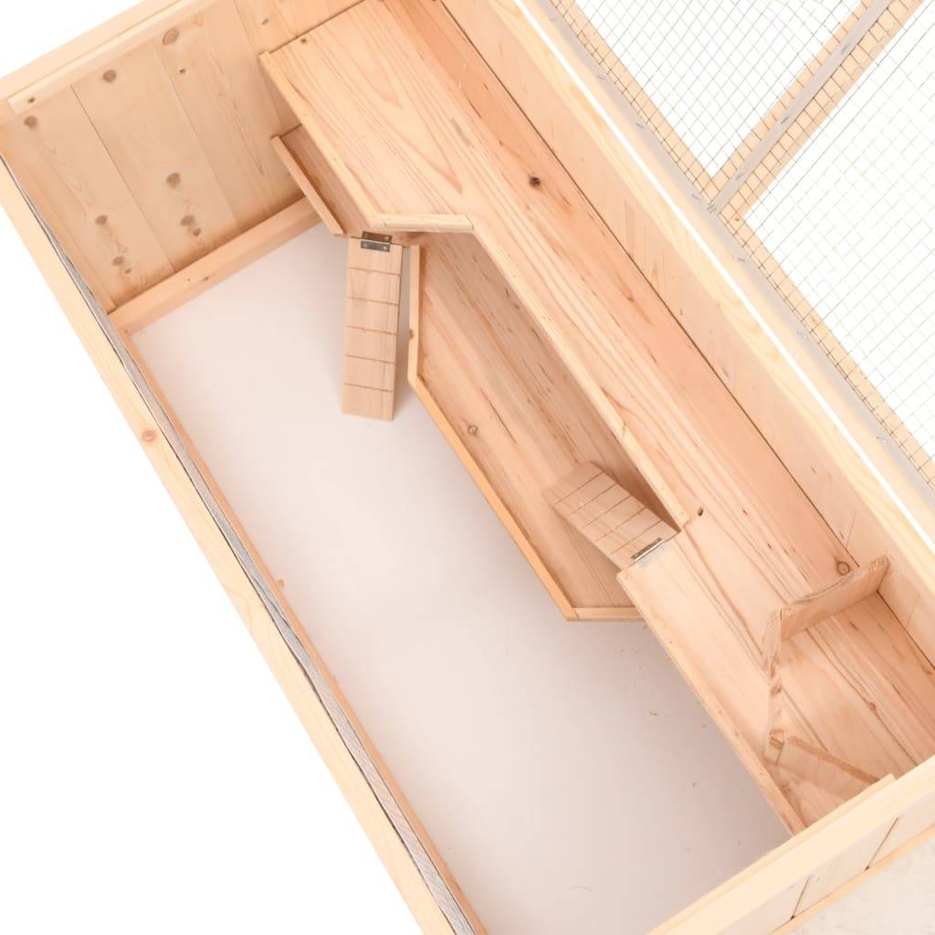 Grande cage à hamster en bois de sapin avec plateau 104x52x54 cm – ComfortXL Outdoor Living - Imagen 7