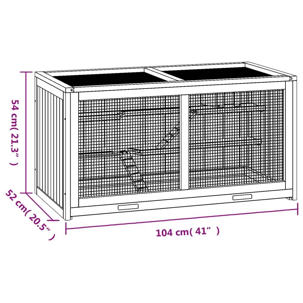 Grande cage à hamster en bois de sapin avec plateau 104x52x54 cm – ComfortXL Outdoor Living - Imagen 9