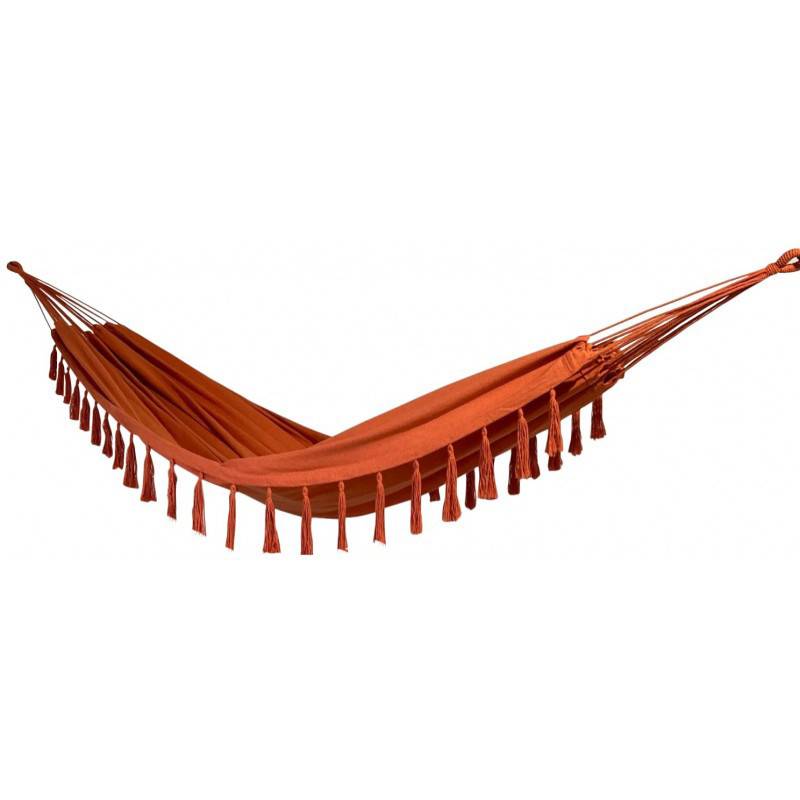 Hamac Detente - Hamac double orange avec pompons - Hamac Detente