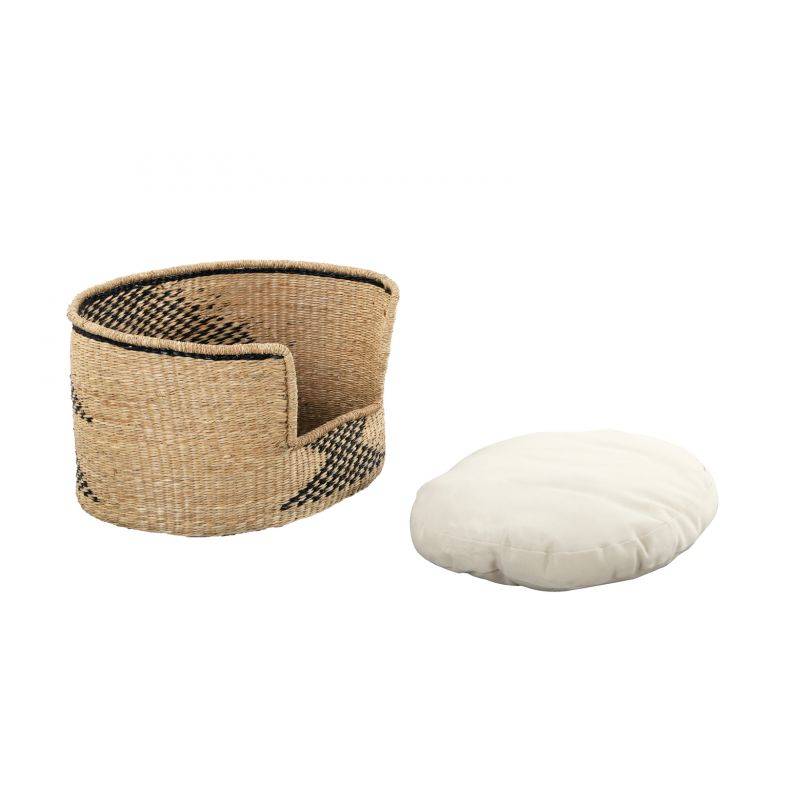 Beau Rivage - Panier ovale APOLLON pour chien et chat en jonc de mer coussin écru Beau Rivage - Imagen 7